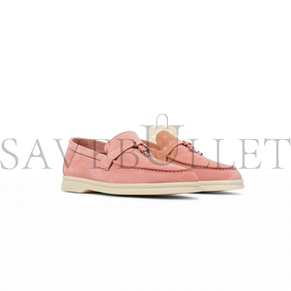 L**o p*ana summer charms walk suede loafers in pink fan1518